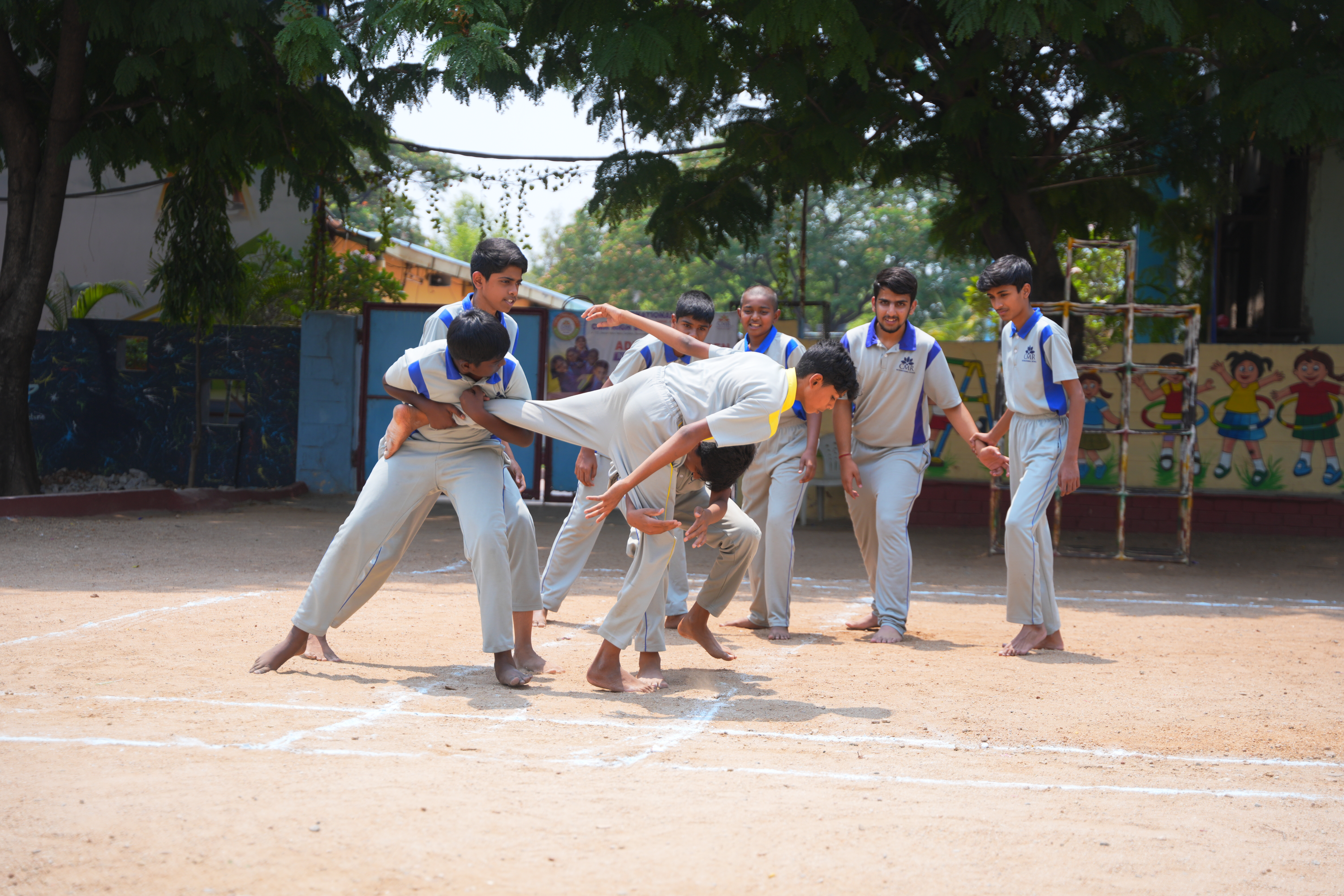 Students Playing Outdoors